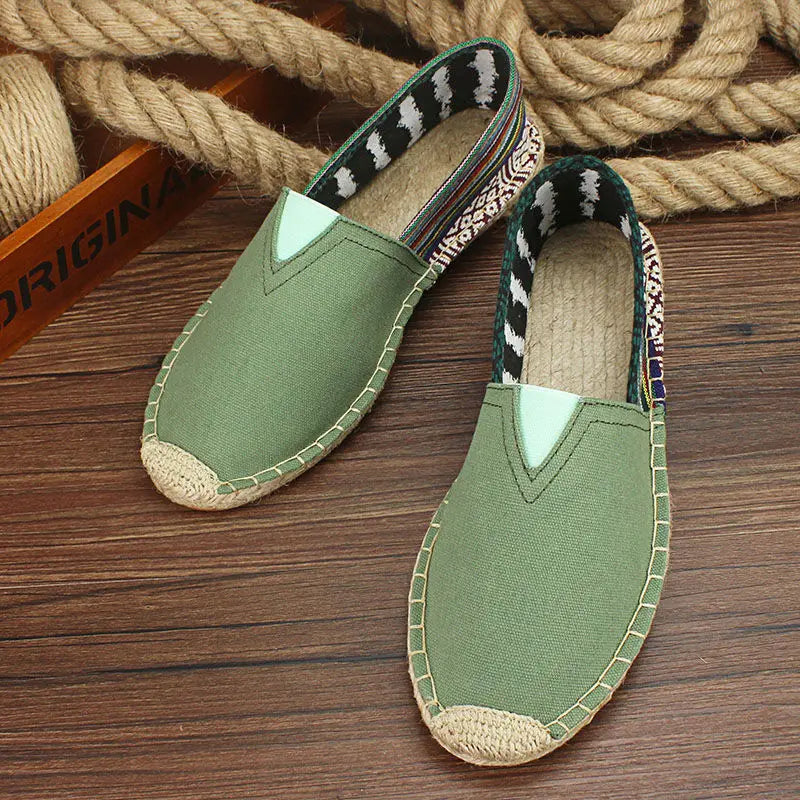 Estivo - Unisex Casual Slip-On Hemp Canvas Espadrille Flats - Ashour Shoes
