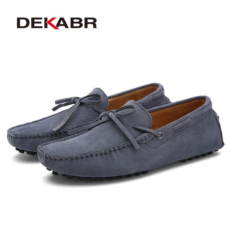 DEKABR2 - Suede Leather Boat Shoes/Loafers For Men - Summer Moccasins - Ashour Shoes