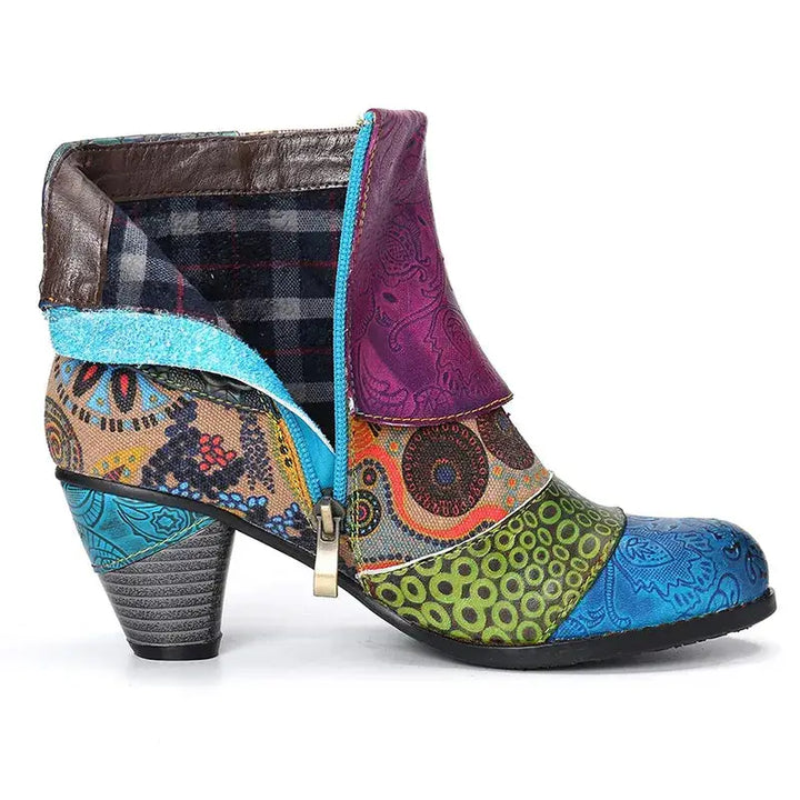 The Ardita - Daring Colorful leather Booties for women