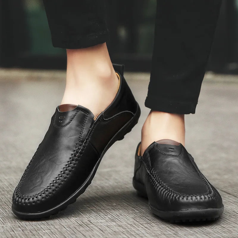 Mocassino - Men's Genuine Leather Driving Moccasin Loafer - Ashour Shoes