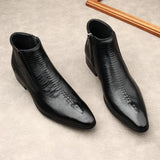 il corso boots - Leather dress boots for men with a zipper - Ashour Shoes