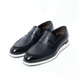 Grylo - Leather penny loafers sneakers sole for men - Ashour Shoes