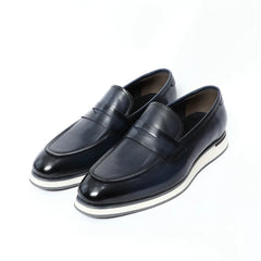 Grylo - Leather penny loafers sneakers sole for men - Ashour Shoes