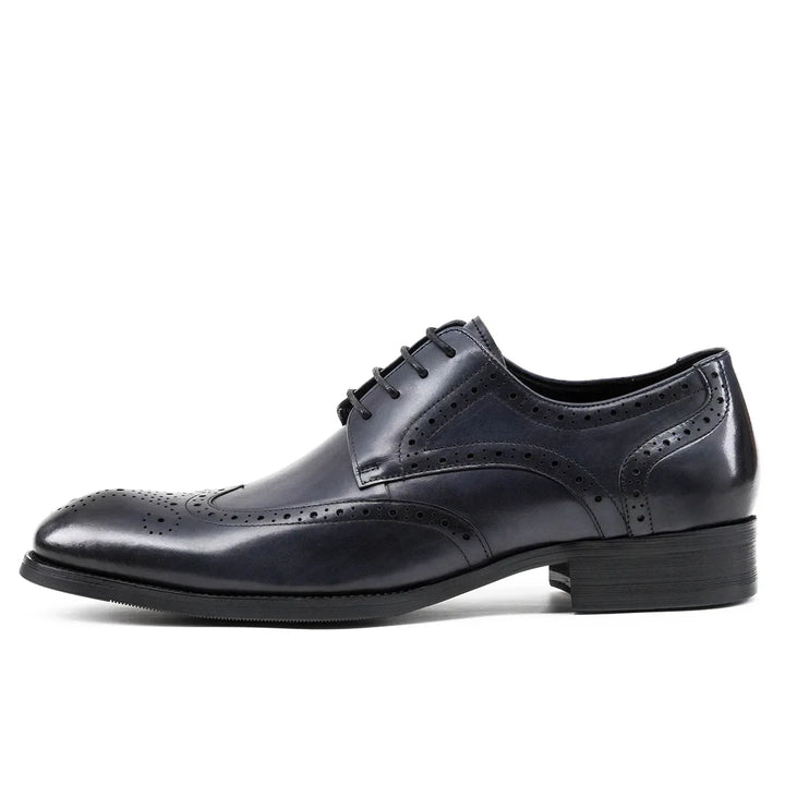 Ryno - Brogue Derby leather dress shoes for men - Ashour Shoes