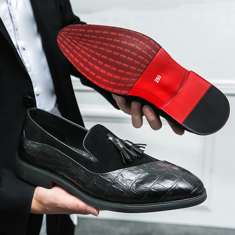 il lussone 3 - Red bottom tassel italian style loafers for men - Ashour Shoes