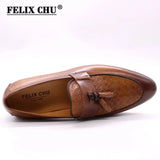 Maestro - Men's Hand-Painted Genuine Leather Tassel Loafers - Ashour Shoes