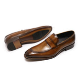 Romi2 - Stylish Leather penny loafers for men. Big sizes (US 15) - Ashour Shoes