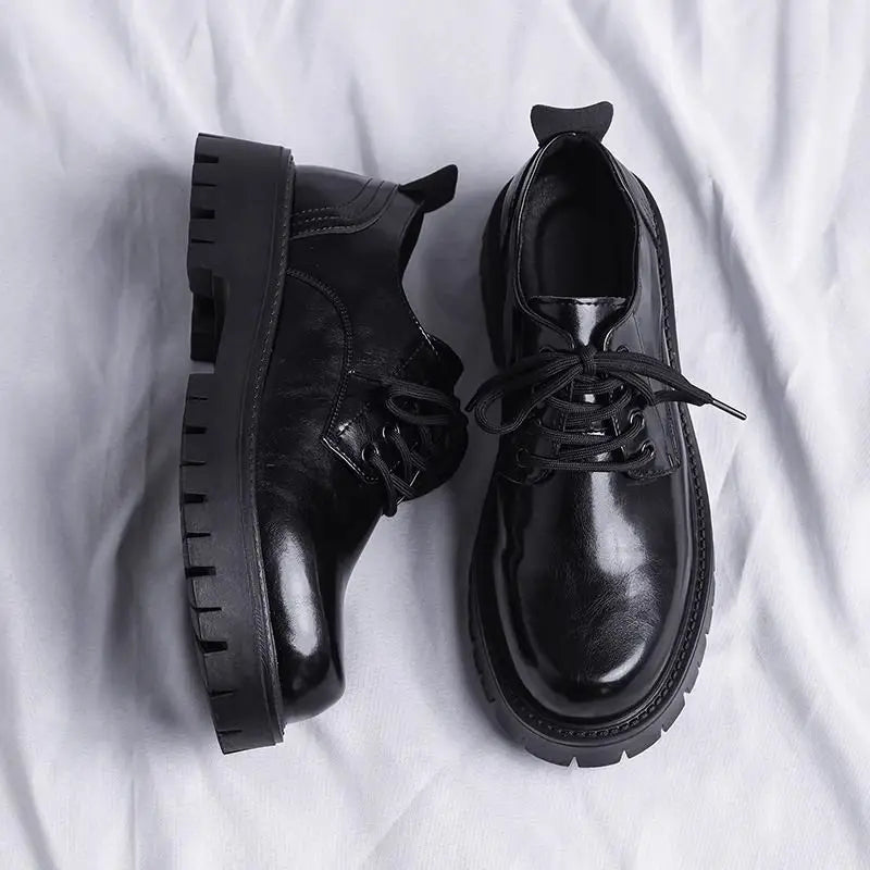 Vigore - Men's Glossy Platform Derby Dress Shoes - Ashour Shoes