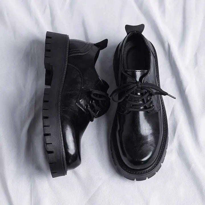 Vigore - Men's Glossy Platform Derby Dress Shoes