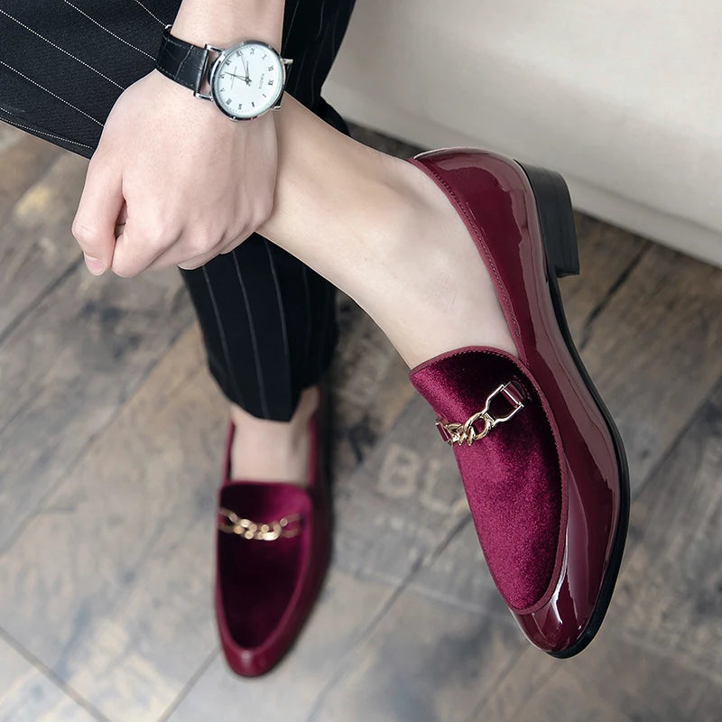 il lusso C - Italian style patent leather loafers for men - Ashour Shoes