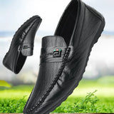 Stile - Men's Casual White PU Leather Slip-On Loafers - Ashour Shoes