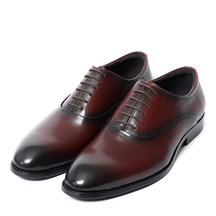 Rosso C4 - A classic red bottom oxford leather shoes for men (brogue) - Ashour Shoes