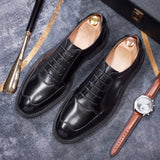 Maestro - Men's Elegant Burnished Leather Derby Dress Shoes - Ashour Shoes