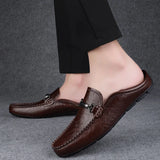 Veloce - Men's Premium Leather Buckle Driving Loafers - Ashour Shoes