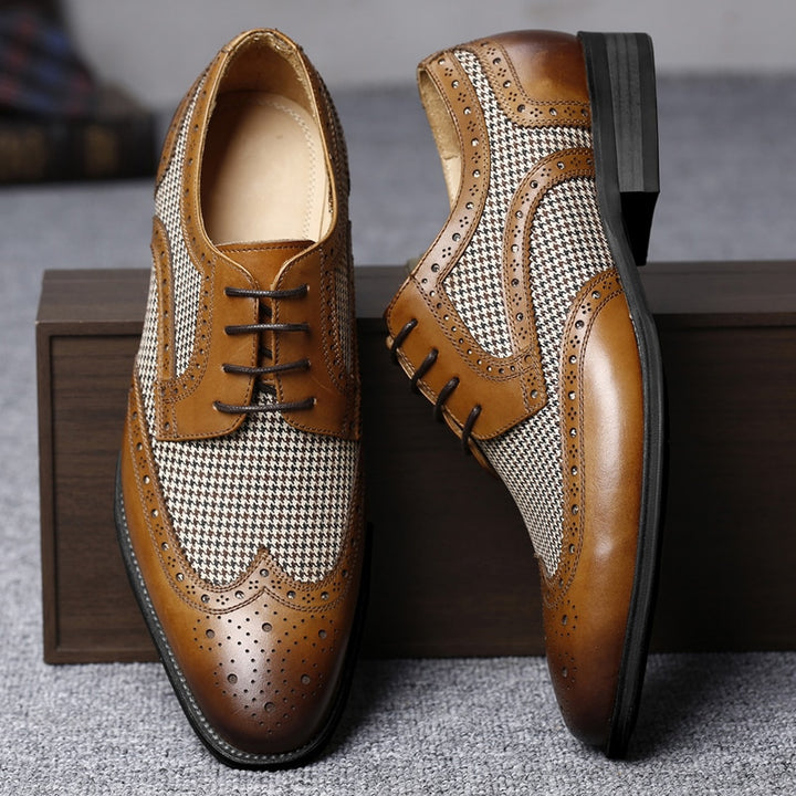 Dotato - Brogue Leather oxford shoes for men - Ashour Shoes