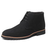 Stile - Men's Navy Faux Suede Lace-Up Chukka Boots - Ashour Shoes