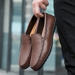 Comodo - Men's Classic Genuine Leather Driving Loafers - Ashour Shoes