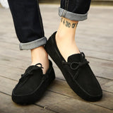 Sereno - Men's Casual Navy Suede Driving Loafers - Ashour Shoes