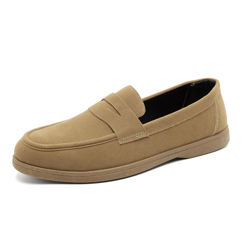 Comodo - Men's Casual Suede-Texture Slip-On Loafers - Ashour Shoes