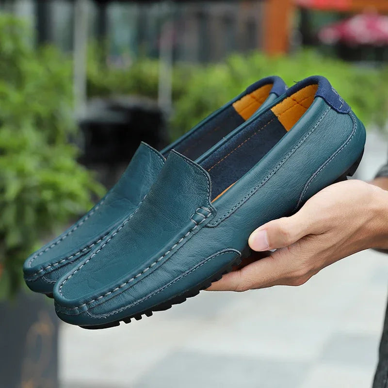 Stile - Men's Breathable Genuine Leather Driving Loafers