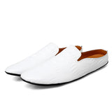 Eleganza - Men's Blue Crocodile Embossed Leather Loafers - Ashour Shoes