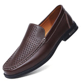 Sereno2 - Men's Blue PU Leather Slip-On Driving Moccasin Loafers - Ashour Shoes