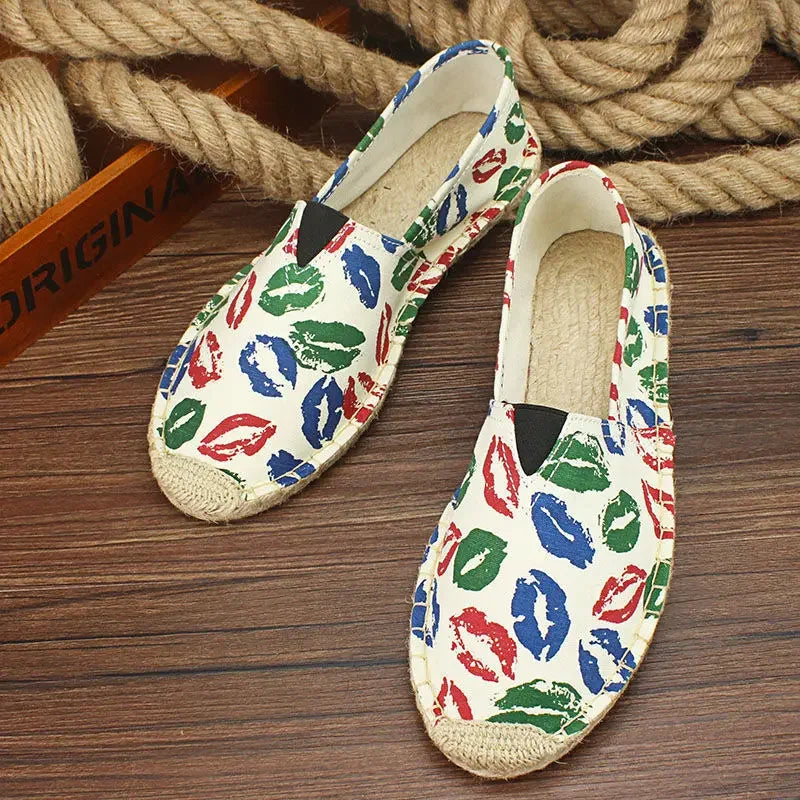 Estivo - Unisex Casual Slip-On Hemp Canvas Espadrille Flats - Ashour Shoes