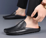 Momo A2 - backless loafers / leather mules for men - Ashour Shoes