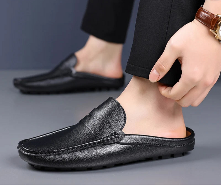 Momo A2 - backless loafers / leather mules for men