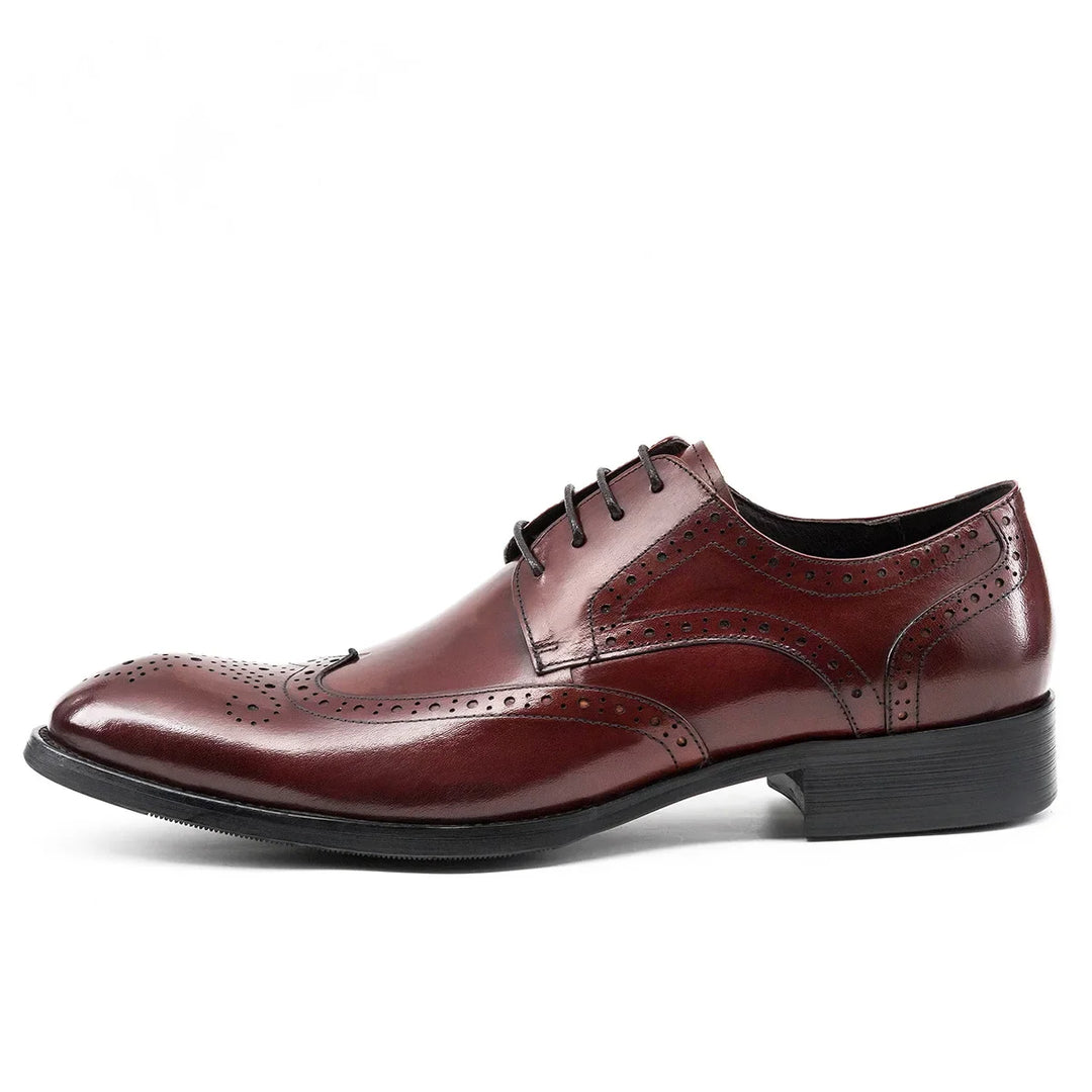 Ryno - Brogue Derby leather dress shoes for men - Ashour Shoes