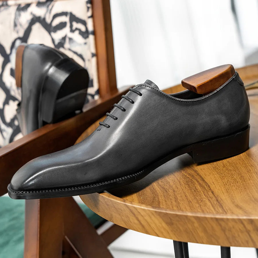 Eleganza - Men's Elegant Wholecut Oxford Dress Shoes - Ashour Shoes