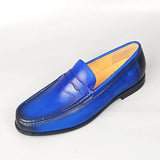 Classico - Men's Elegant Burnished Leather Penny Loafers - Ashour Shoes