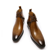 Stile - Men's Elegant Leather Ankle Boots for Business & Wedding - Ashour Shoes