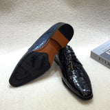 Stilista - Men's Luxury Crocodile Embossed Leather Derby Dress Shoes - Ashour Shoes