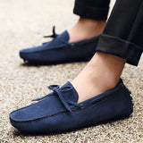 Sereno - Men's Casual Navy Suede Driving Loafers - Ashour Shoes