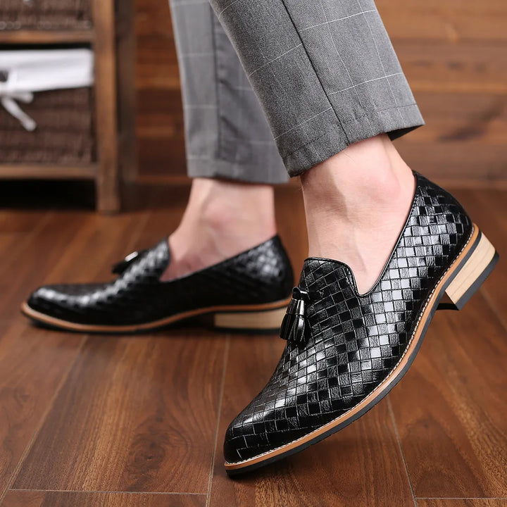 Vinpat -  Vintage patterned vegan leather Loafers for Men