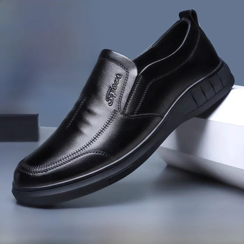 Libero - Hands free Lightweight slip-On Men's Leather Shoes - Ashour Shoes