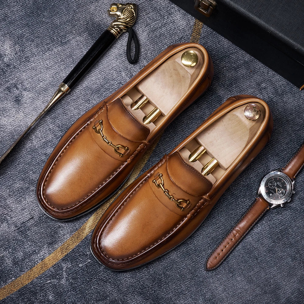 Raffinato - Men's Luxury Genuine Leather Bit Loafers - Ashour Shoes