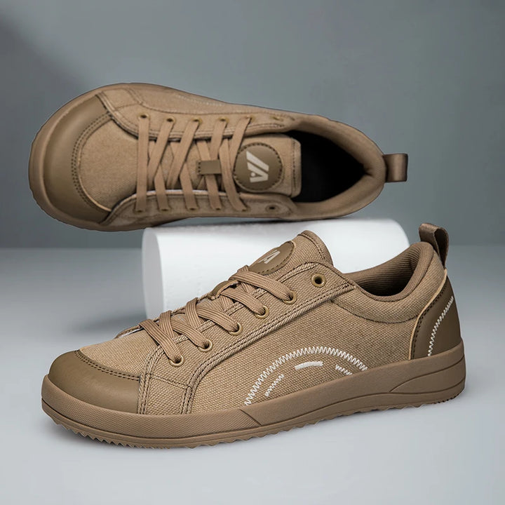 Terra - Men's Breathable Canvas Wide Toe Barefoot Sneakers