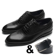Black shoe and belt