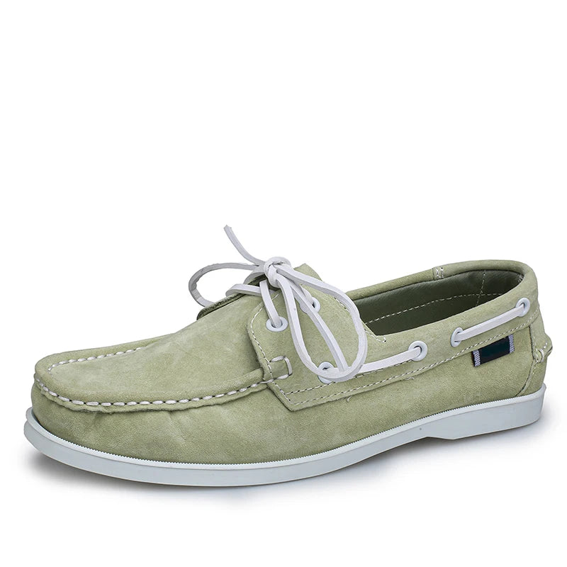 Vela - Men's Suede Moccasin Boat Shoes - Ashour Shoes