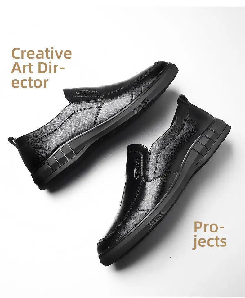 Libero - Hands free Lightweight slip-On Men's Leather Shoes - Ashour Shoes