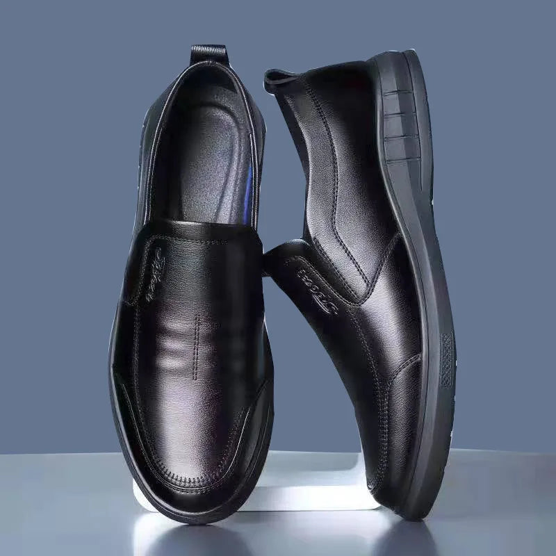 Libero - Hands free Lightweight slip-On Men's Leather Shoes - Ashour Shoes