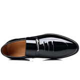 Splendido - Men's High Gloss Patent Business Loafers with Metallic Accent - Ashour Shoes