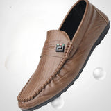 Stile - Men's Casual White PU Leather Slip-On Loafers - Ashour Shoes