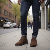 Vagabondo - Men's Classic Brown Suede-Texture Desert Ankle Boots - Ashour Shoes