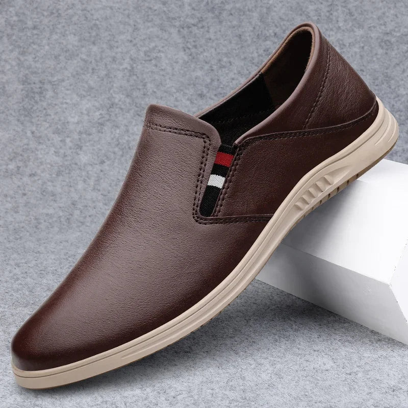 Comodo - Men's Genuine Leather Casual Slip-On Loafers - Ashour Shoes