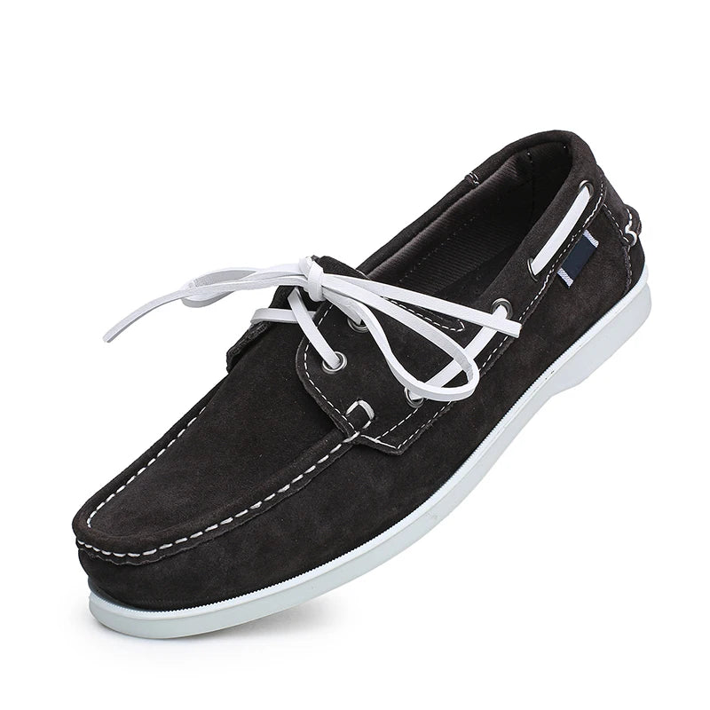 Nautico - Men's Classic Suede Lace-Up Boat Shoes - Ashour Shoes