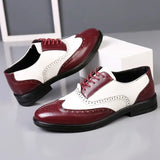 Dandy - Men's Two-Tone Wingtip Brogue Oxford Dress Shoes - Ashour Shoes