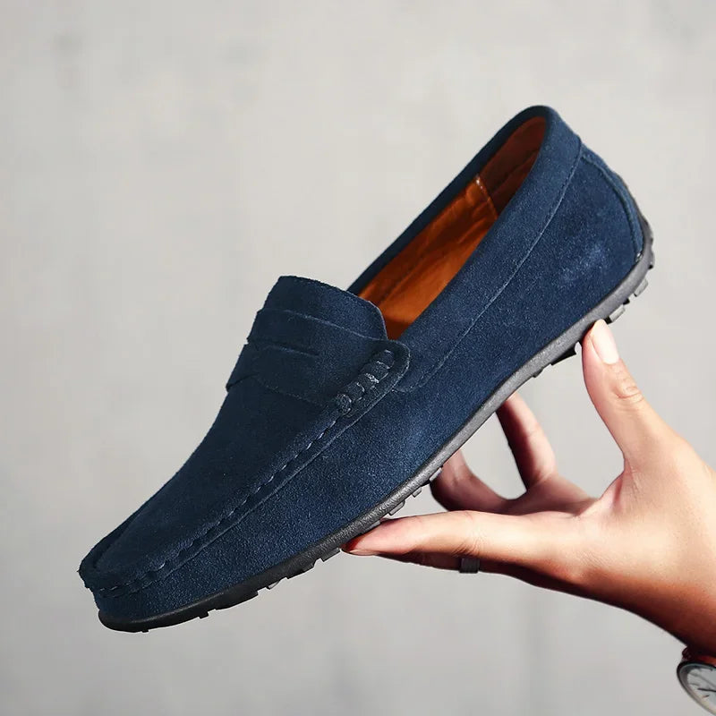 Mocassino - Men's Casual Suede Driving Loafers - Ashour Shoes
